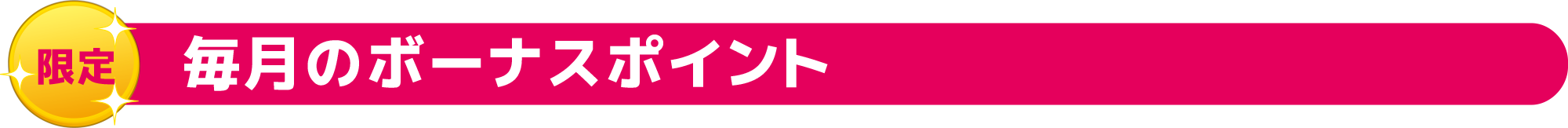 限定　毎月のボーナスポイント